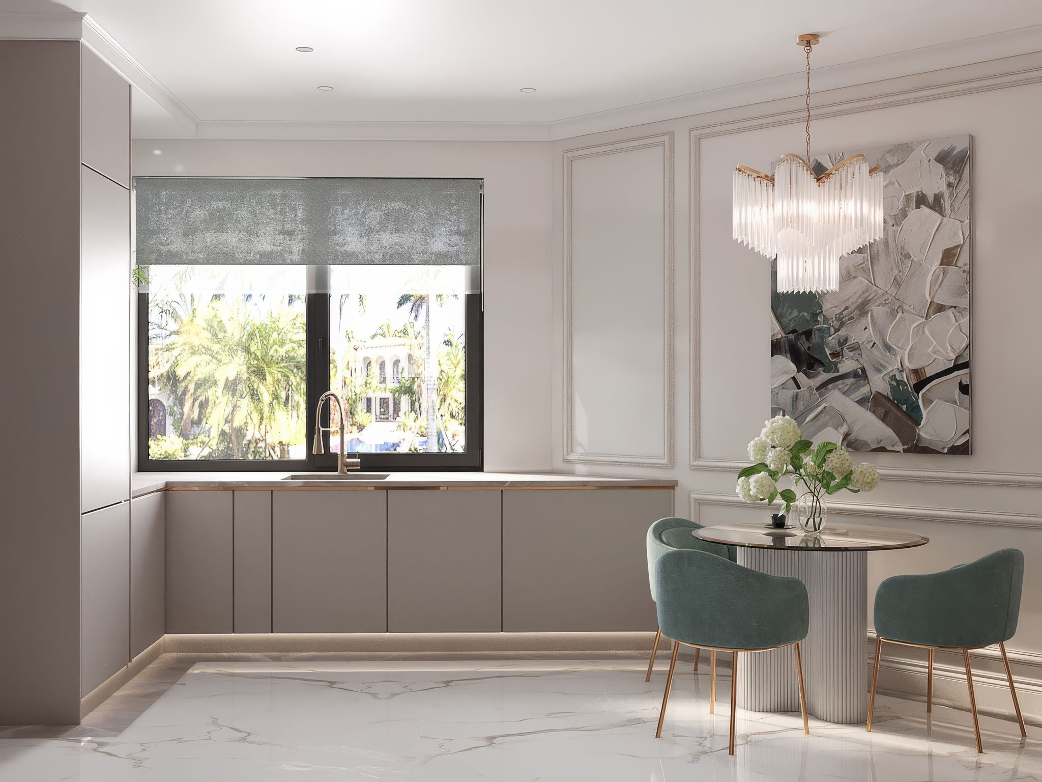 Smart family kitchen interior