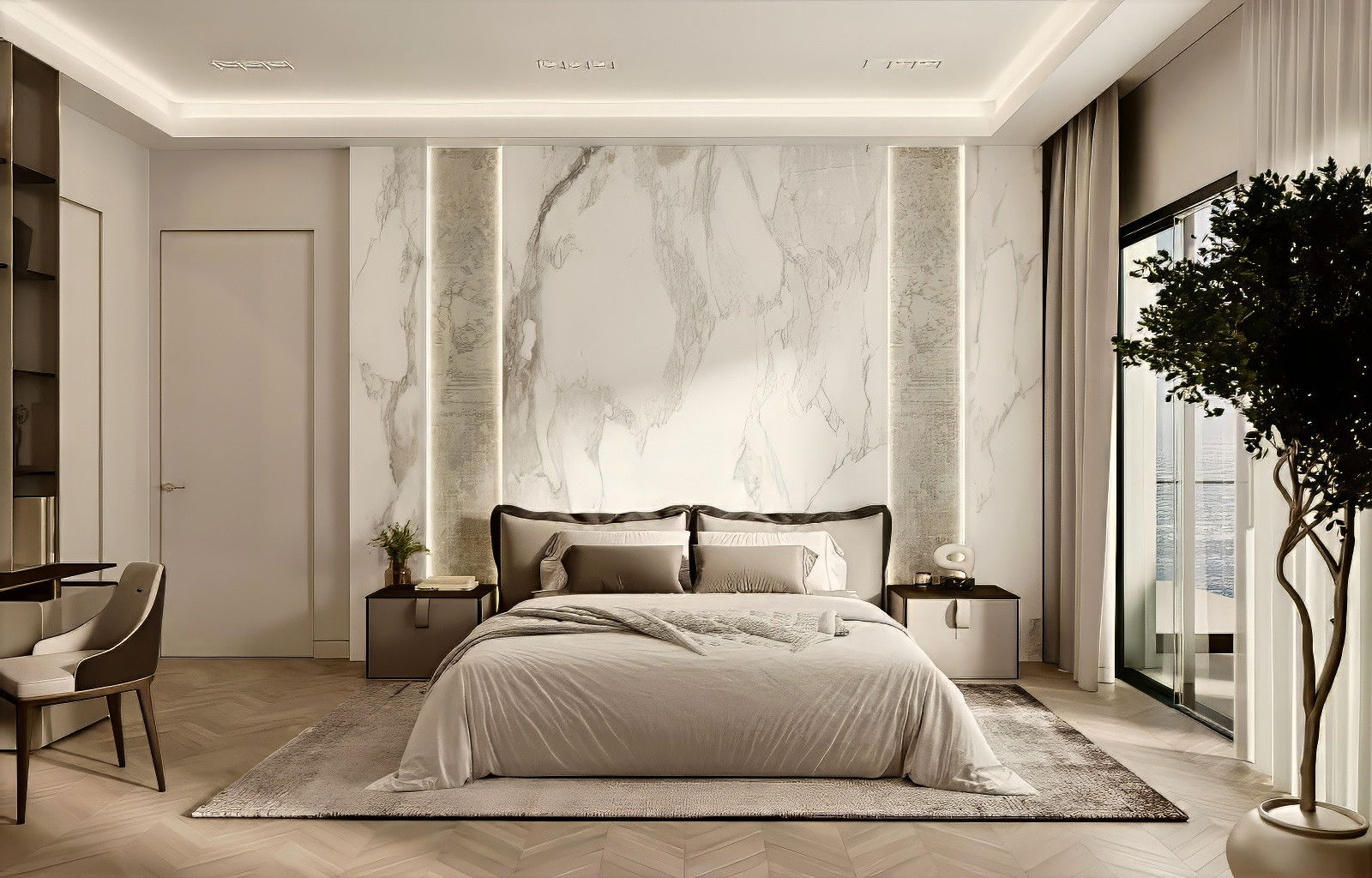 فكرة تصميم غرفة نوم فاخرة