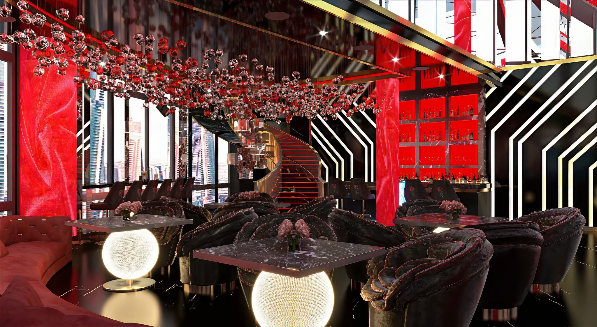 Просторное кафе в торговом центре