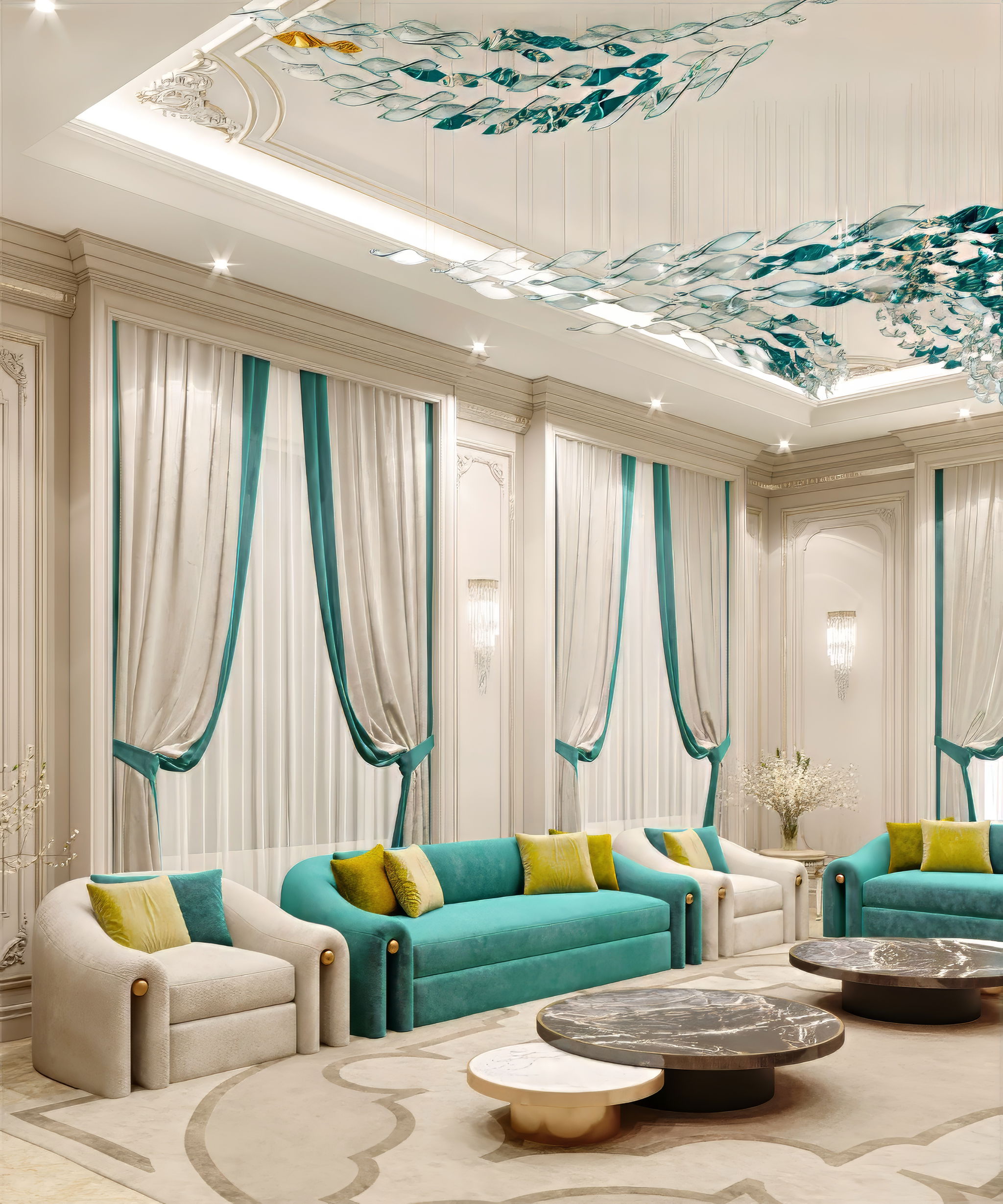 تصميم داخلي فاخر للمجلس