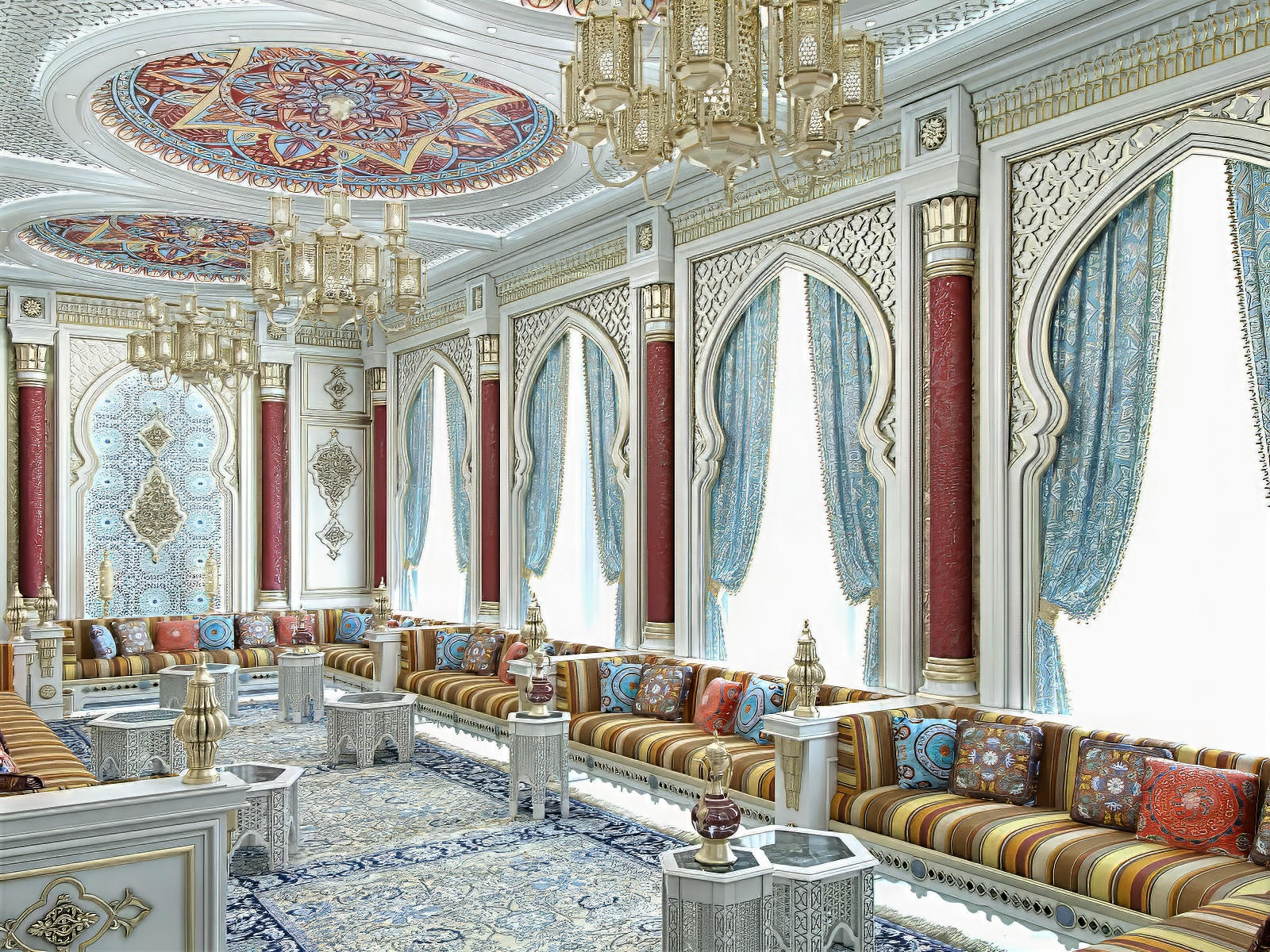 MOROCCAN STYLE MAJLIS INTERIOR DESIGN