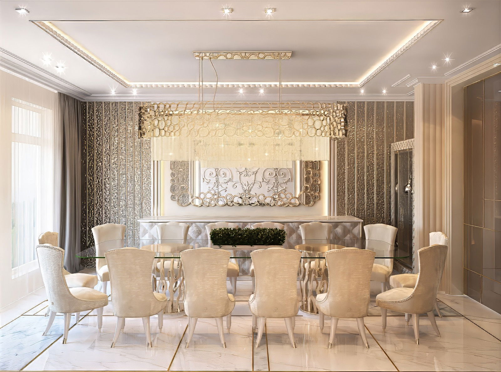 تصميم داخلي فاخر لغرفة الطعام