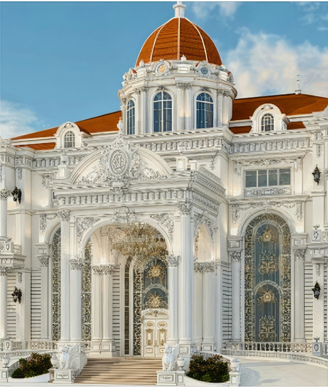 Королевский экстерьер в Камбодже — роскошный фасад