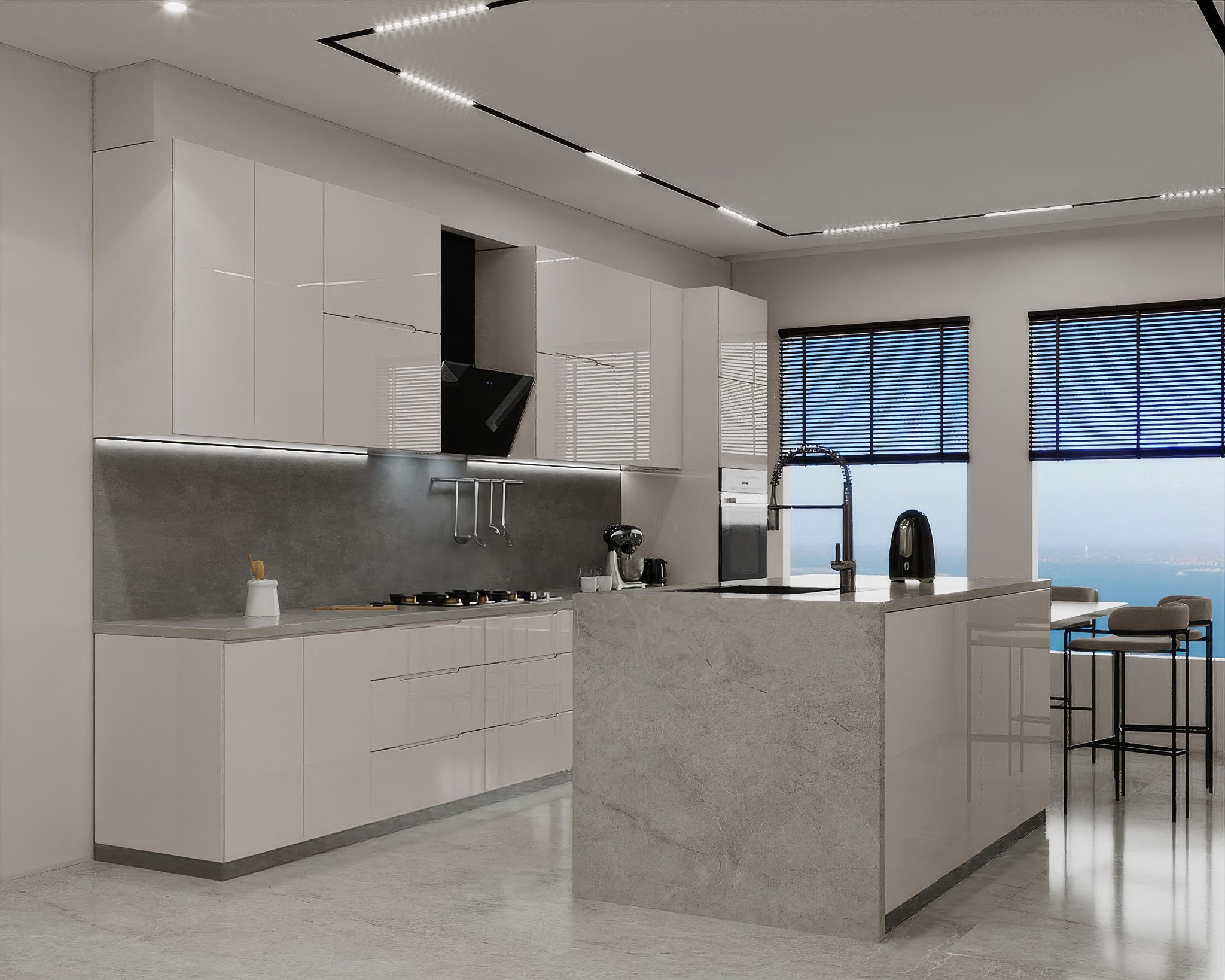 مطبخ فاخر صورة