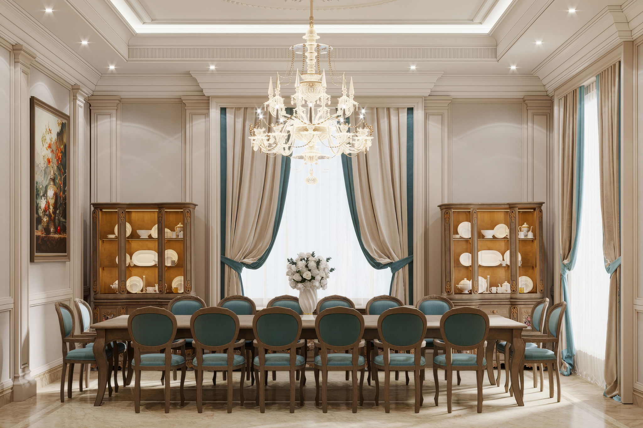 تصميم داخلي أنيق لغرفة الطعام