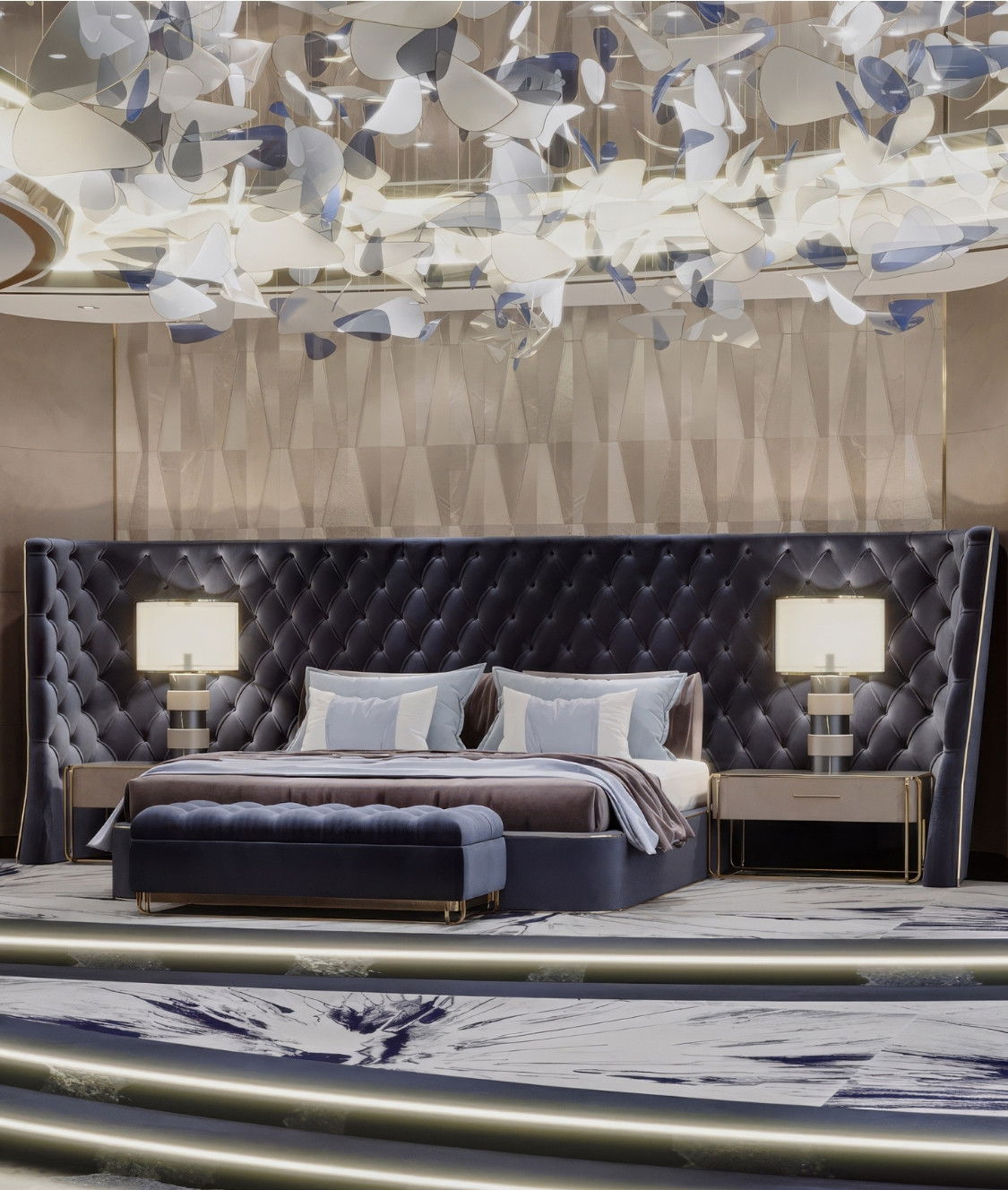 Royal Bedroom Design For Villa Design In Cambodia