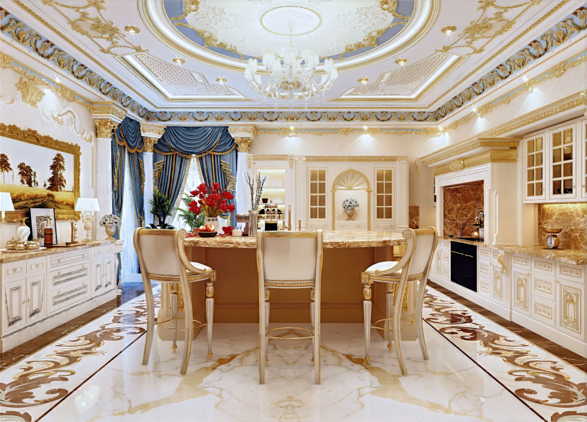 تصميم داخلي لمطبخ الاسرة