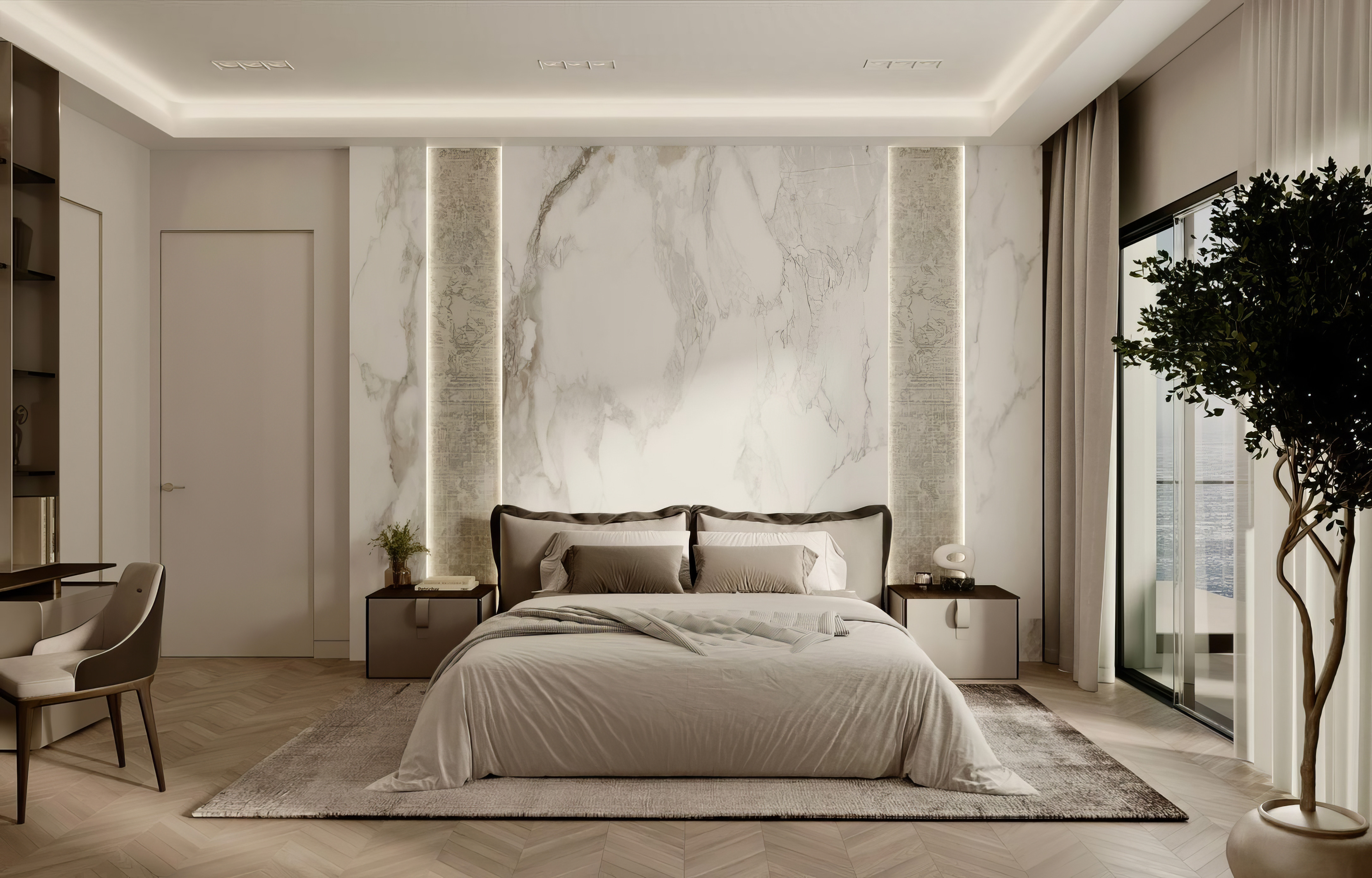 Modern- Classic Bedroom Design