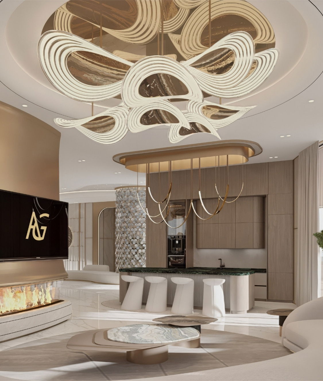 تصميم مطبخ فاخر