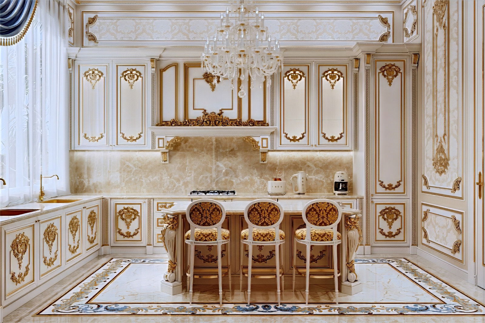 تصميم كلاسيكي للمطبخ