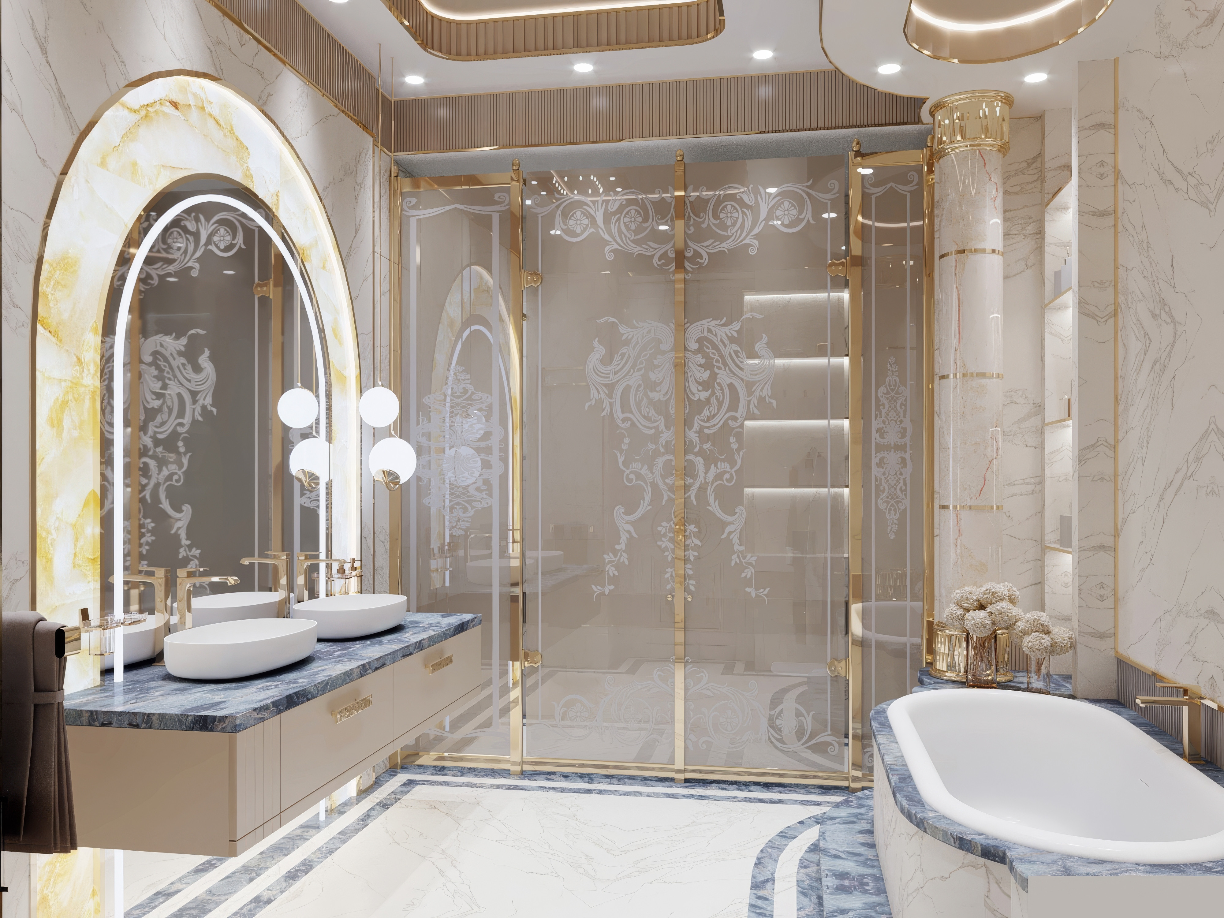 تصميم حمام ارستقراطي