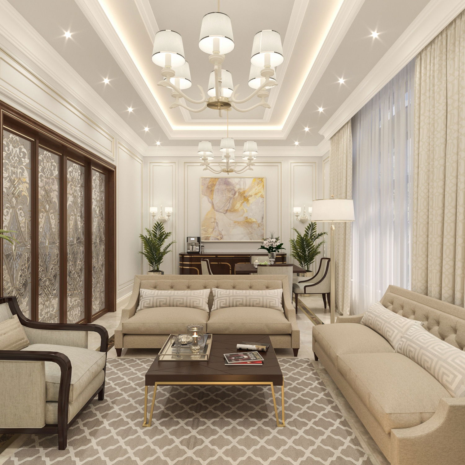تصميم داخلي للمجلس في الامارات