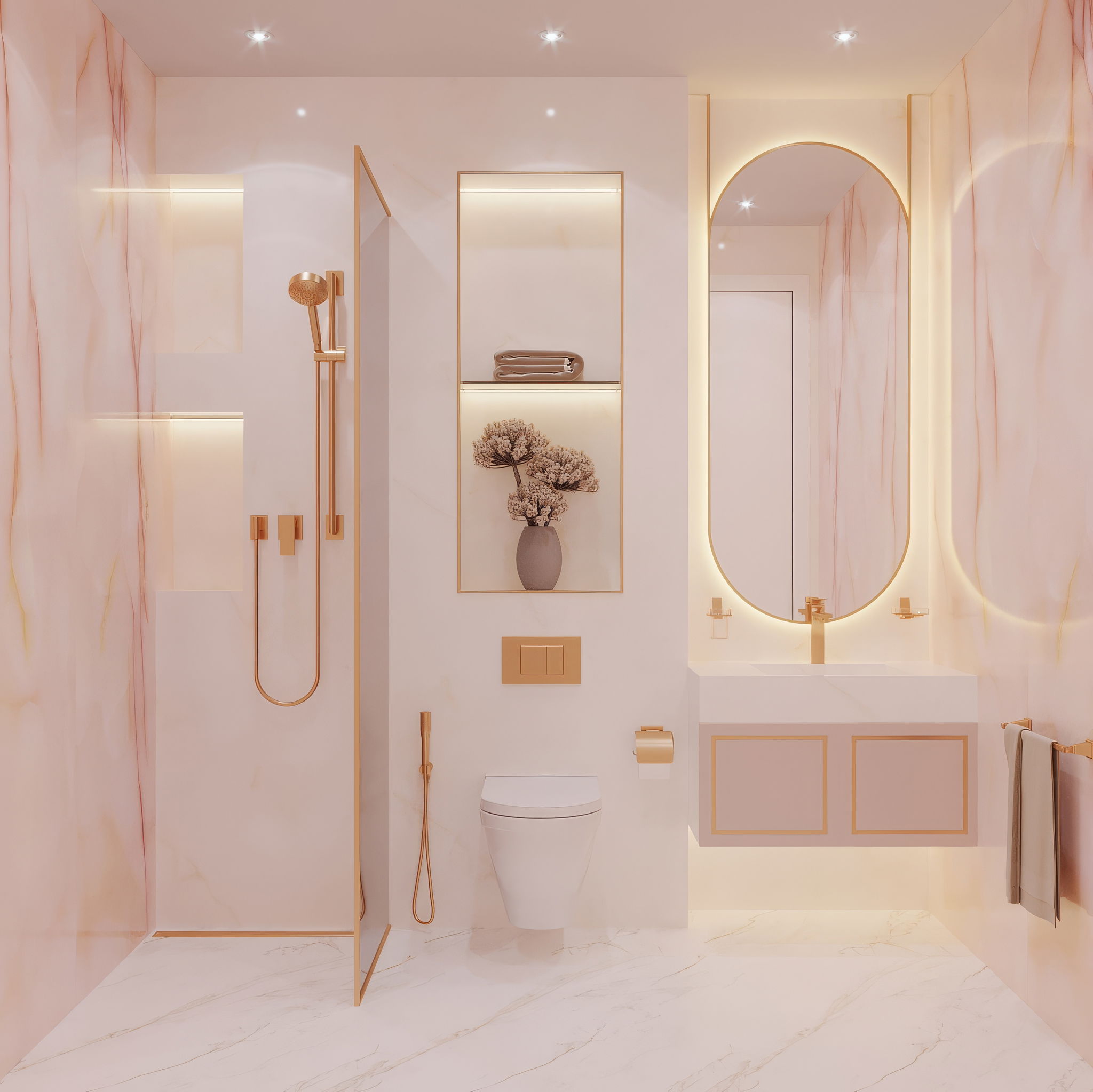 BATHROOM DESIGNED BY THE BEST INTERIOR DESIGN COMPANY IN DUBAI