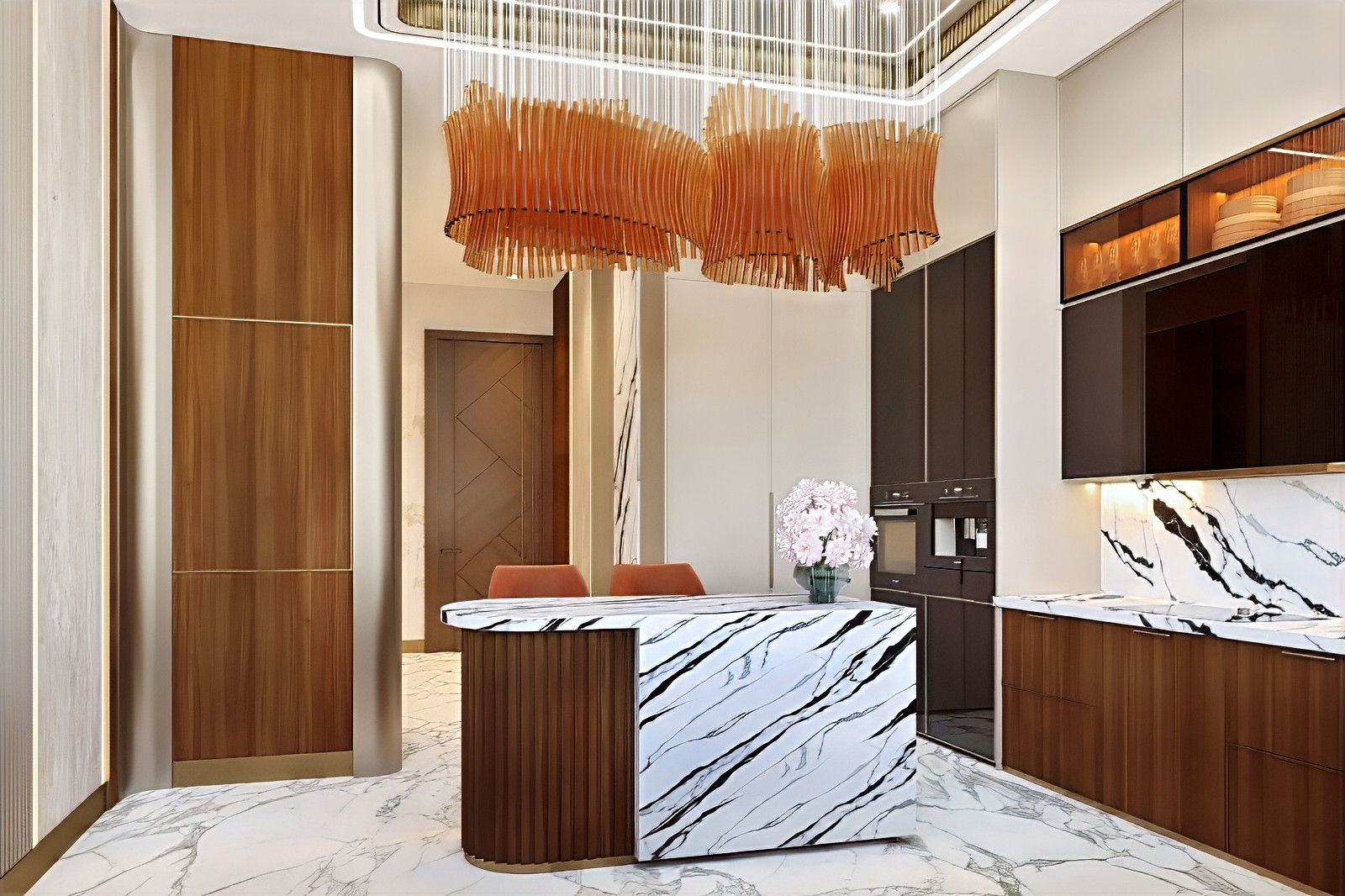 تصميم المطبخ على النمط الكلاسيكي