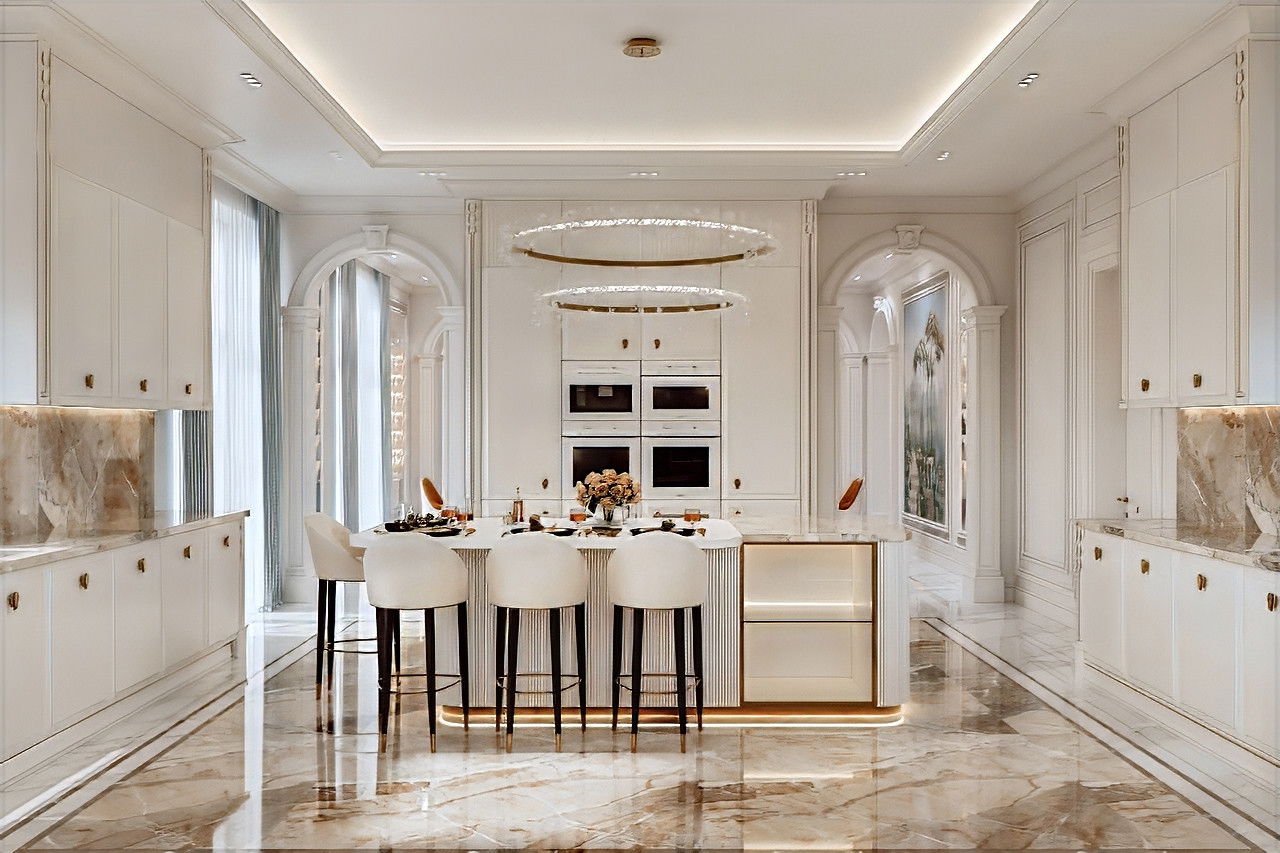 ELEGANT KITCHEN INTERIOR DEISGN AND DECORATION