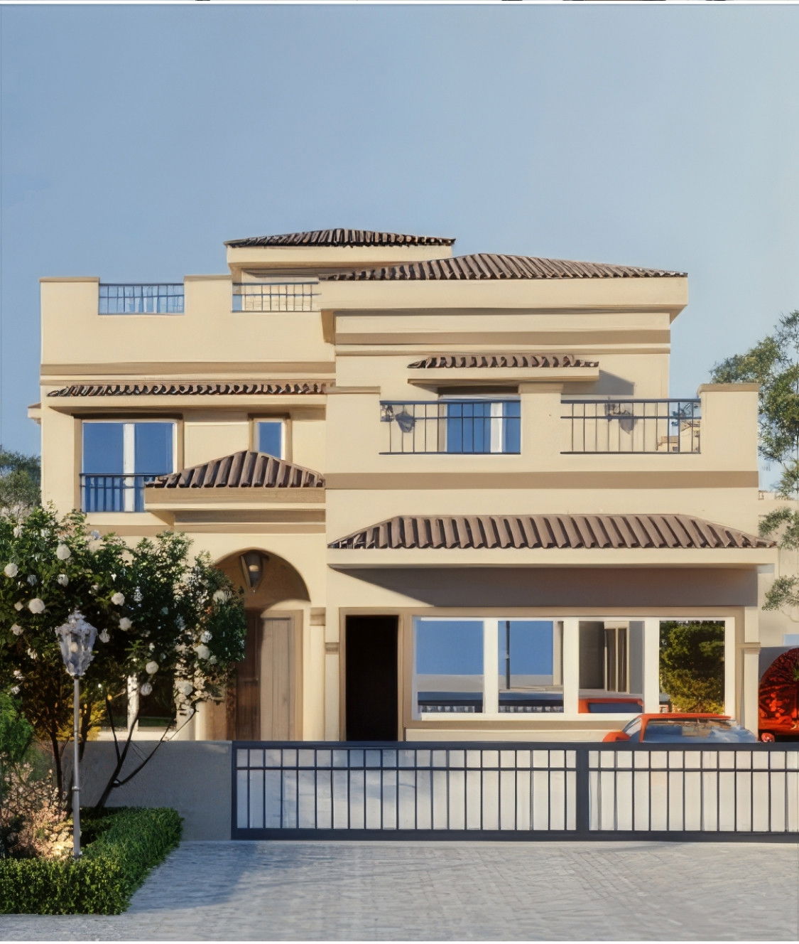 Ремонт фасада виллы в Dubai Land: внешнее обновление