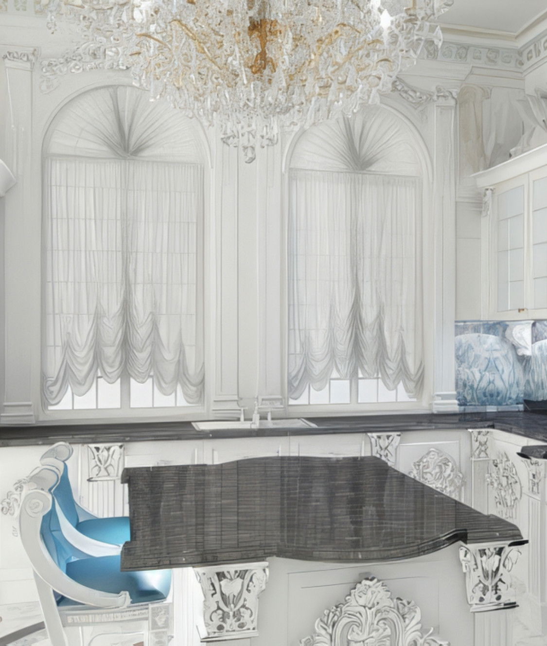 التصميم الداخلي الشيك للمطبخ