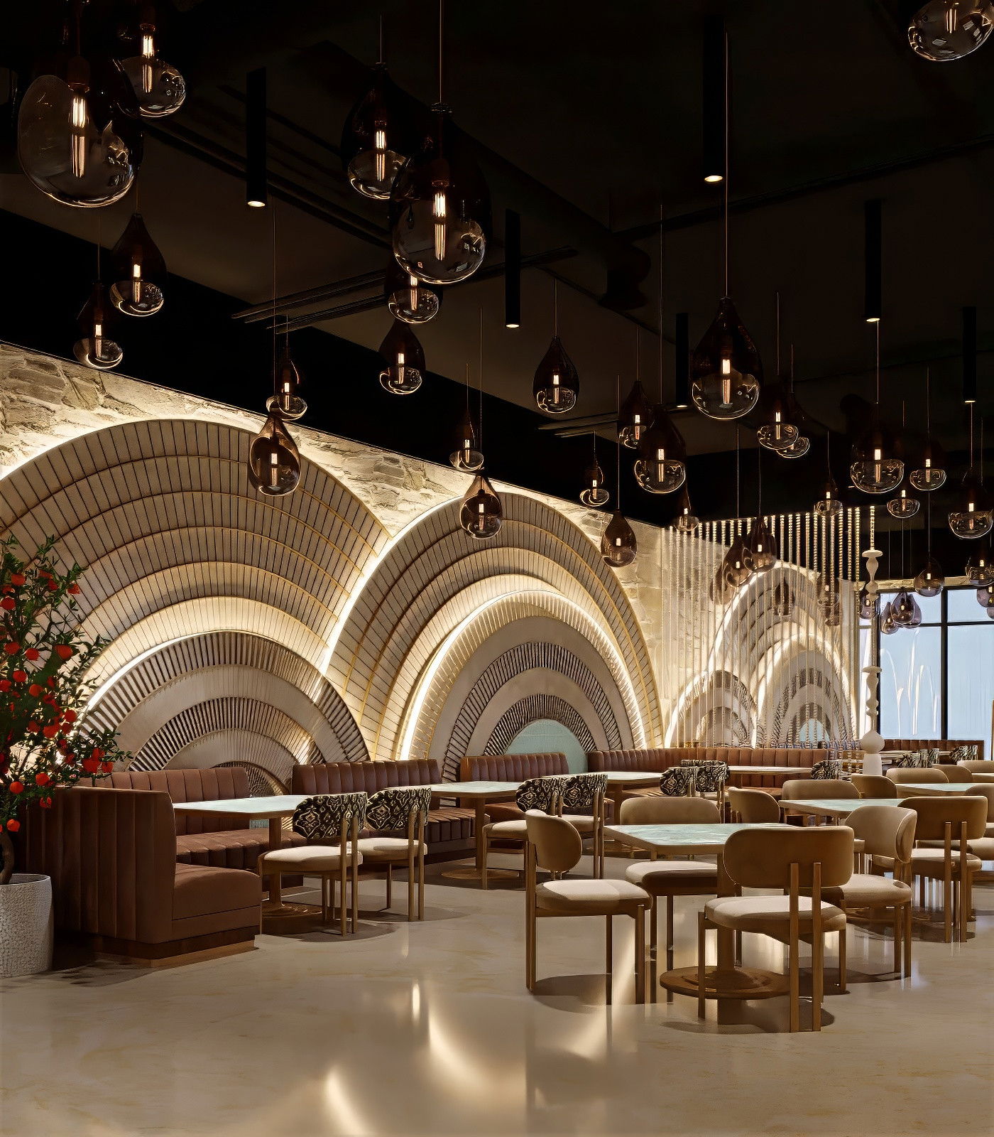 Концепция премиум кофейни: дизайн и планировка в Дубае