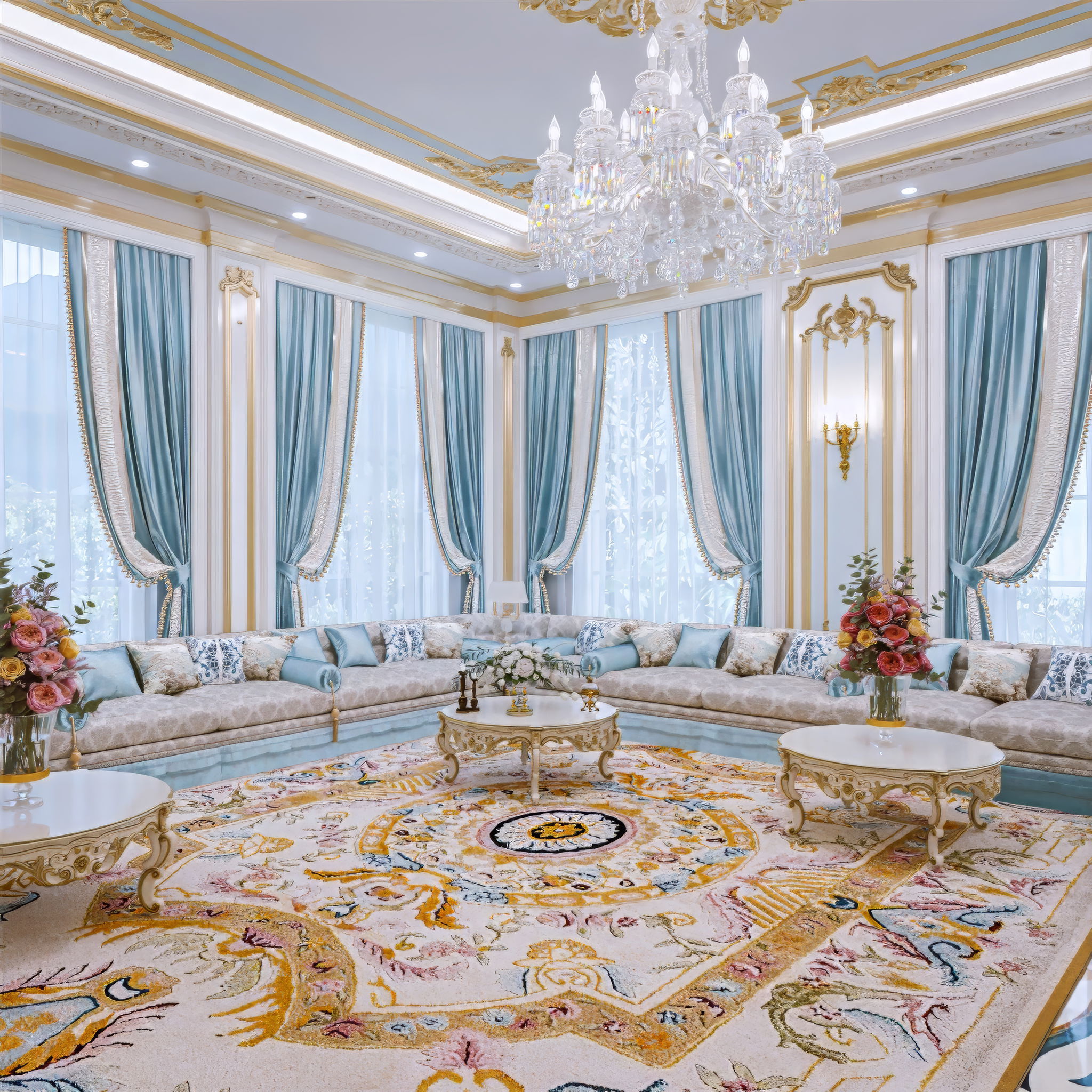تصميم داخلي لغرفة العائلة