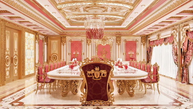 تصميم غرفة الطعام في الدور الارضي