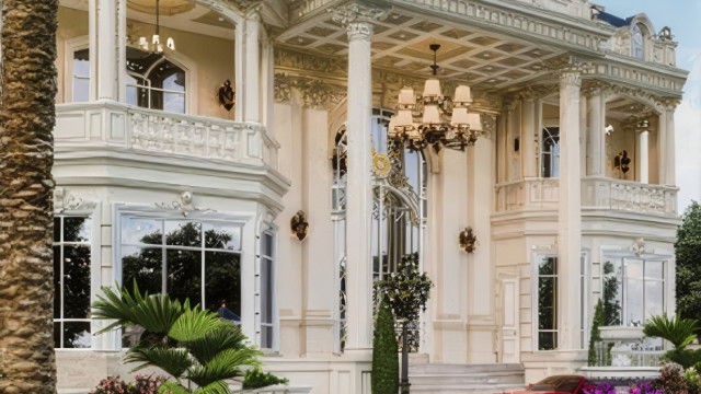 Классический дизайн экстерьера виллы в Пакистане