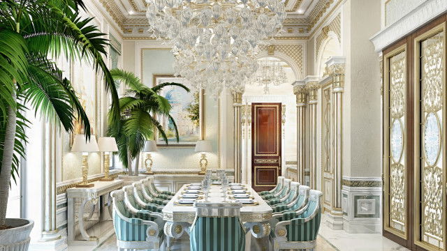 Роскошная гостиная в классическом стиле