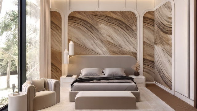 تصميم غرفة نوم أنيق في تركمانستان