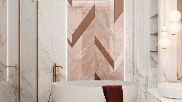 Relaxing bathroom interior