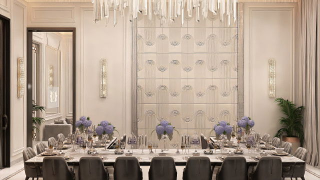 Роскошная столовая в классическом стиле