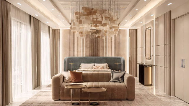 Luxurious bedroom interior