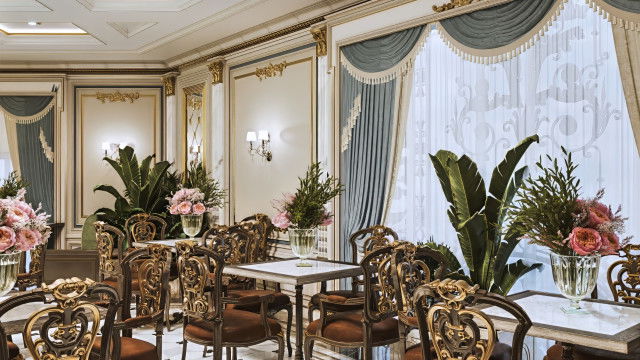 تصميم داخلي كلاسيكي للمطعم