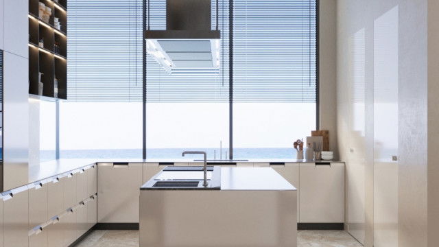 Роскошная кухня виллы в Абу‑Даби — уют и ар‑деко