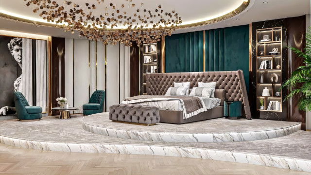 أفكار تصميم غرفة نوم الزمرد