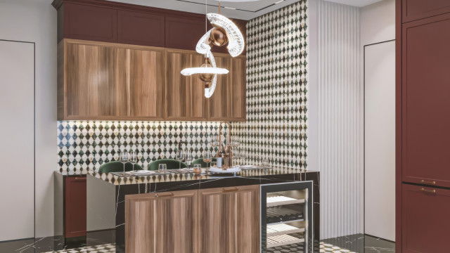 تصميم مطبخ رائع لمشروع في كازاخستان