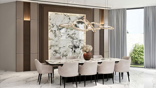 تصميم غرفة طعام حصري في الامارات