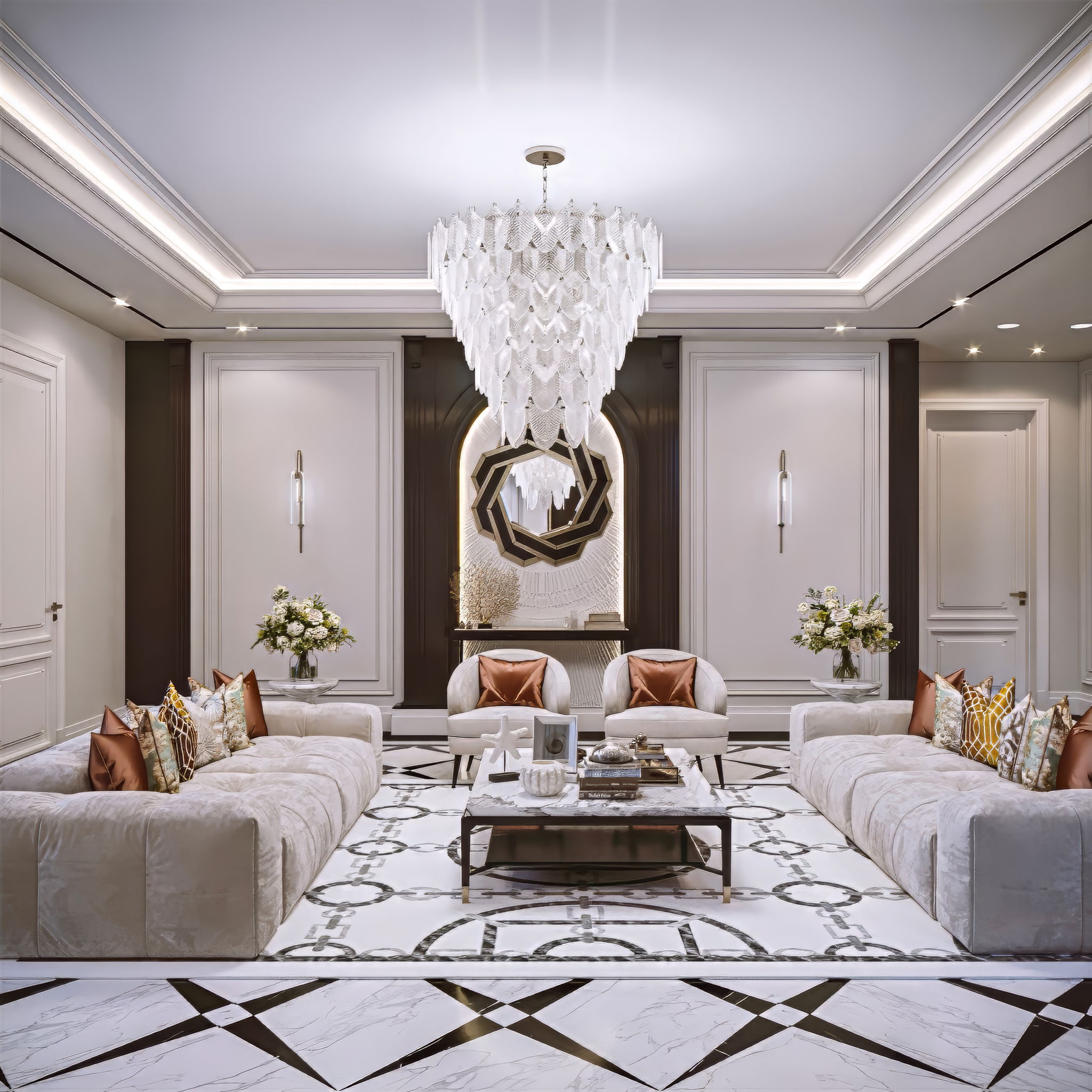 Beautiful family living room interior