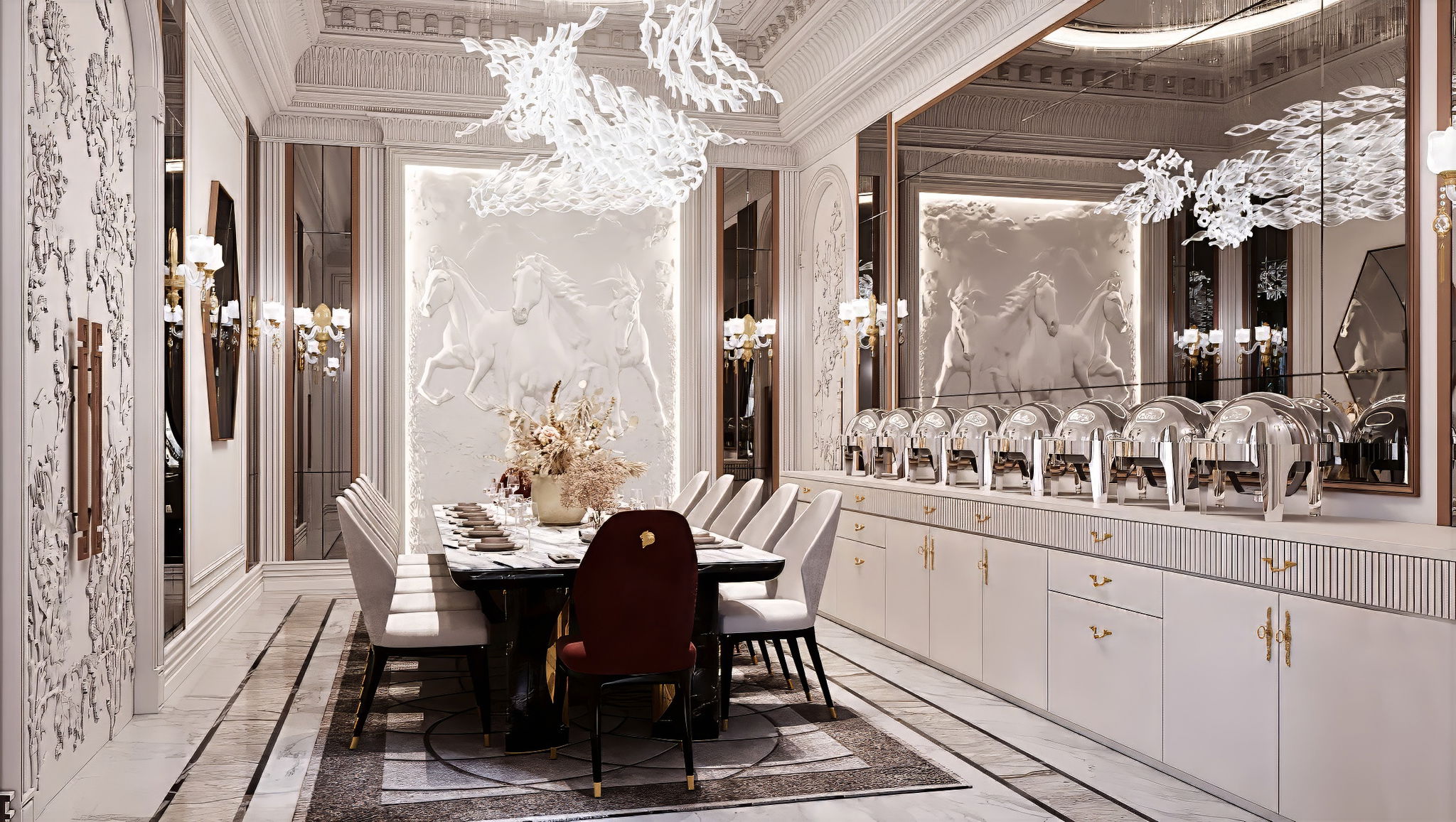 غرفة سفرة بتصميم مغربي