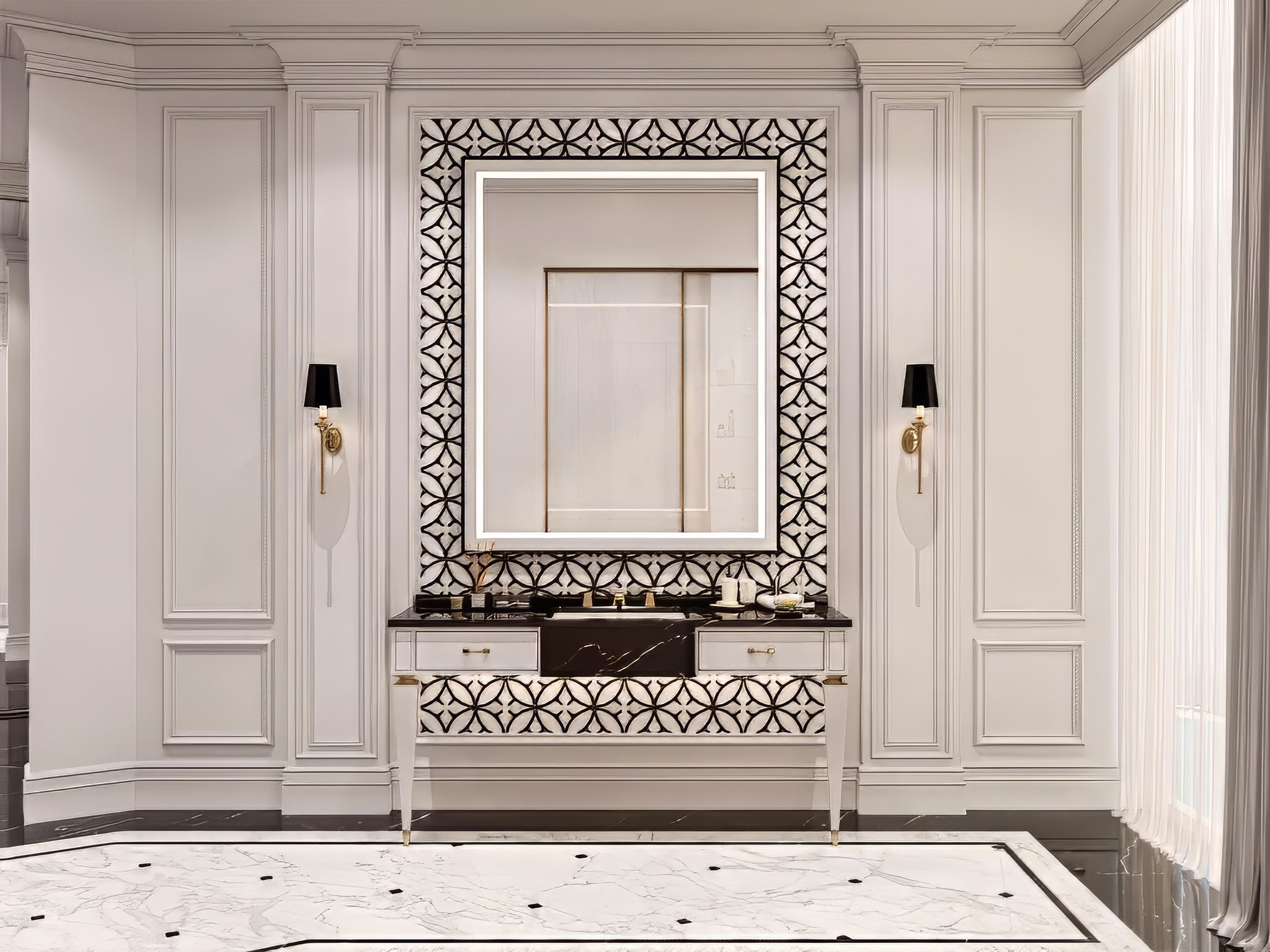 Современно-минималистичный дизайн ванной комнаты