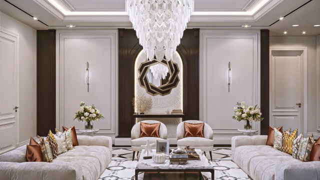 Beautiful family living room interior