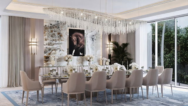 غرفة طعام فخمة