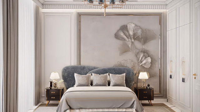 Интерьер главной спальни — роскошный современный дизайн