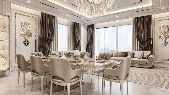 Luxury dinning room interior