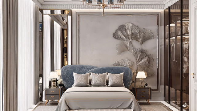 غرفة نوم فاخرة الداخلية