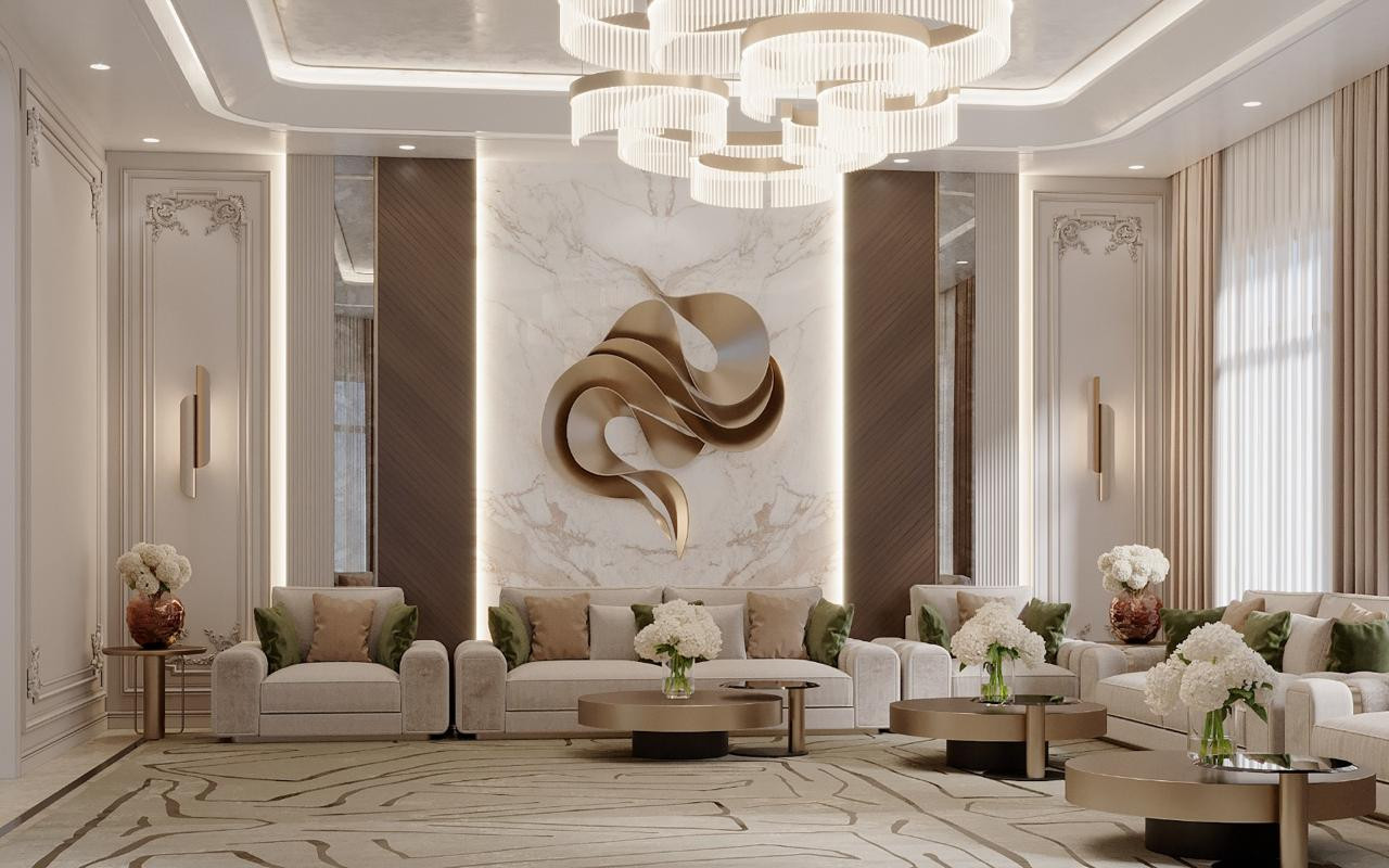 التصميم الداخلي لغرفة صالون الاسرة ، التصميم الداخلي في الرياض