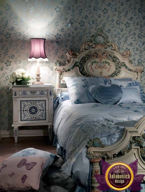 Luxury children's room with wallpaper