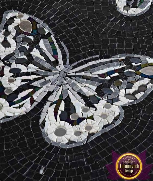 Mosaic ceiling art for a luxurious feel