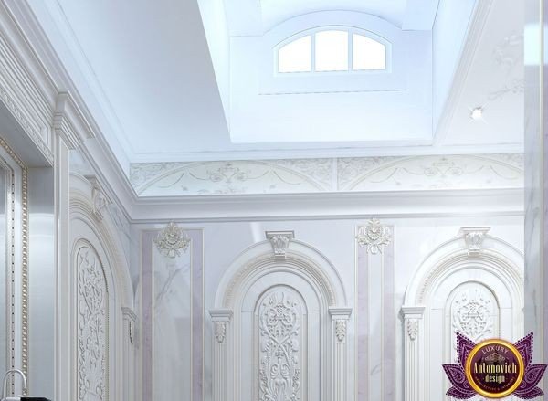 Elegant marble bathroom with a freestanding tub