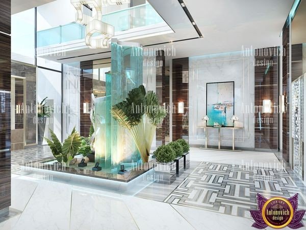 Sophisticated hotel lobby design by top UAE designer