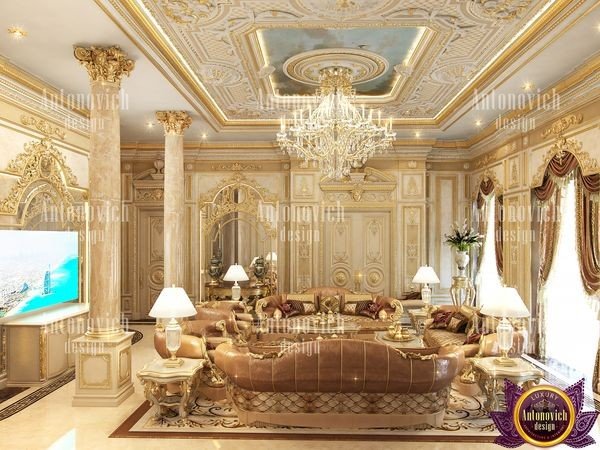 Luxurious living room designed by a top Nigerian interior designer