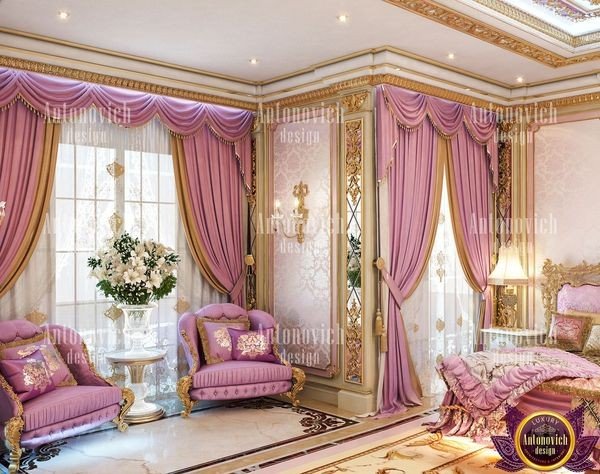 Elegant bedroom with a touch of Dubai interior design expertise